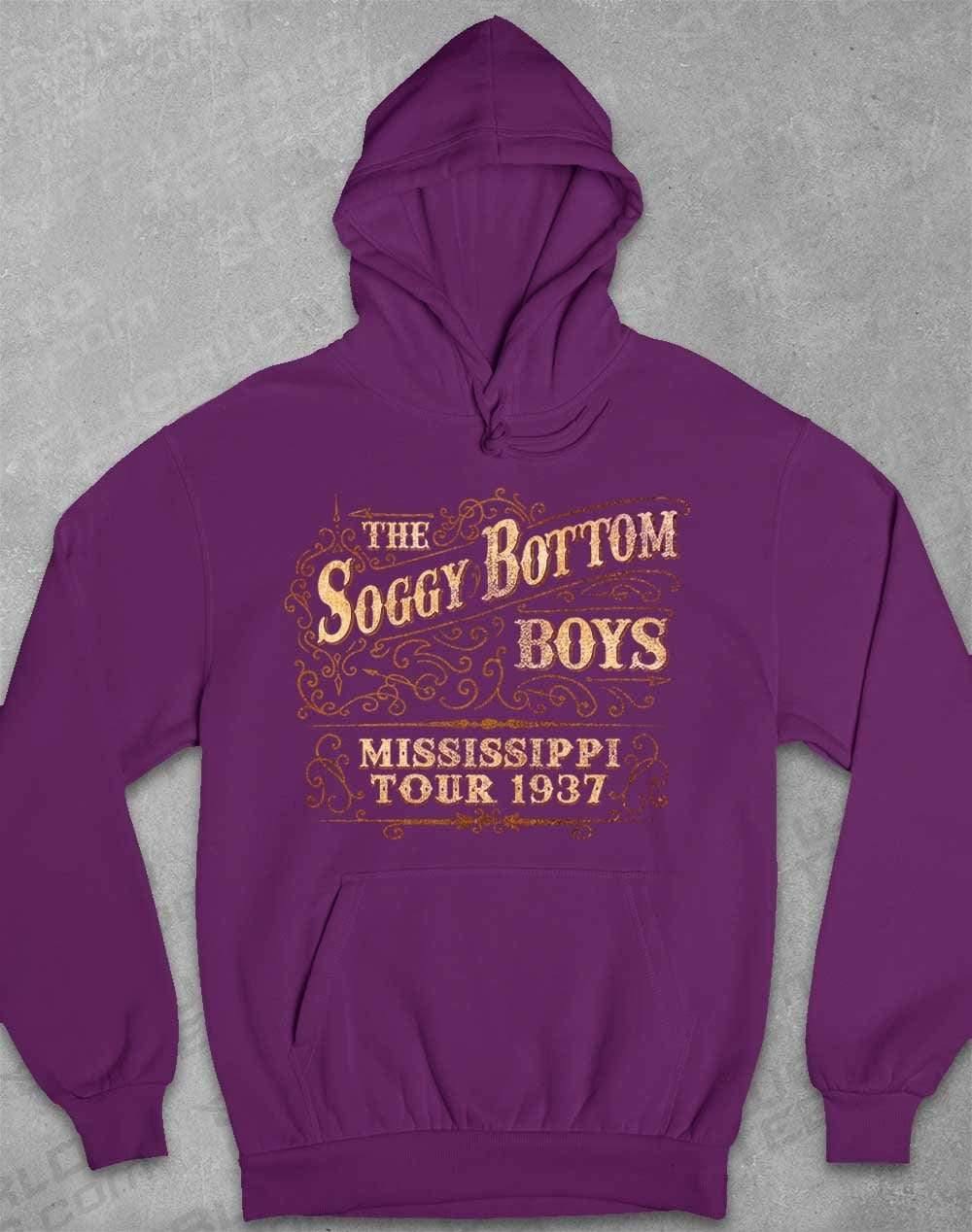 Soggy Bottom Boys Tour 1937 Hoodie XS / Plum  - Off World Tees