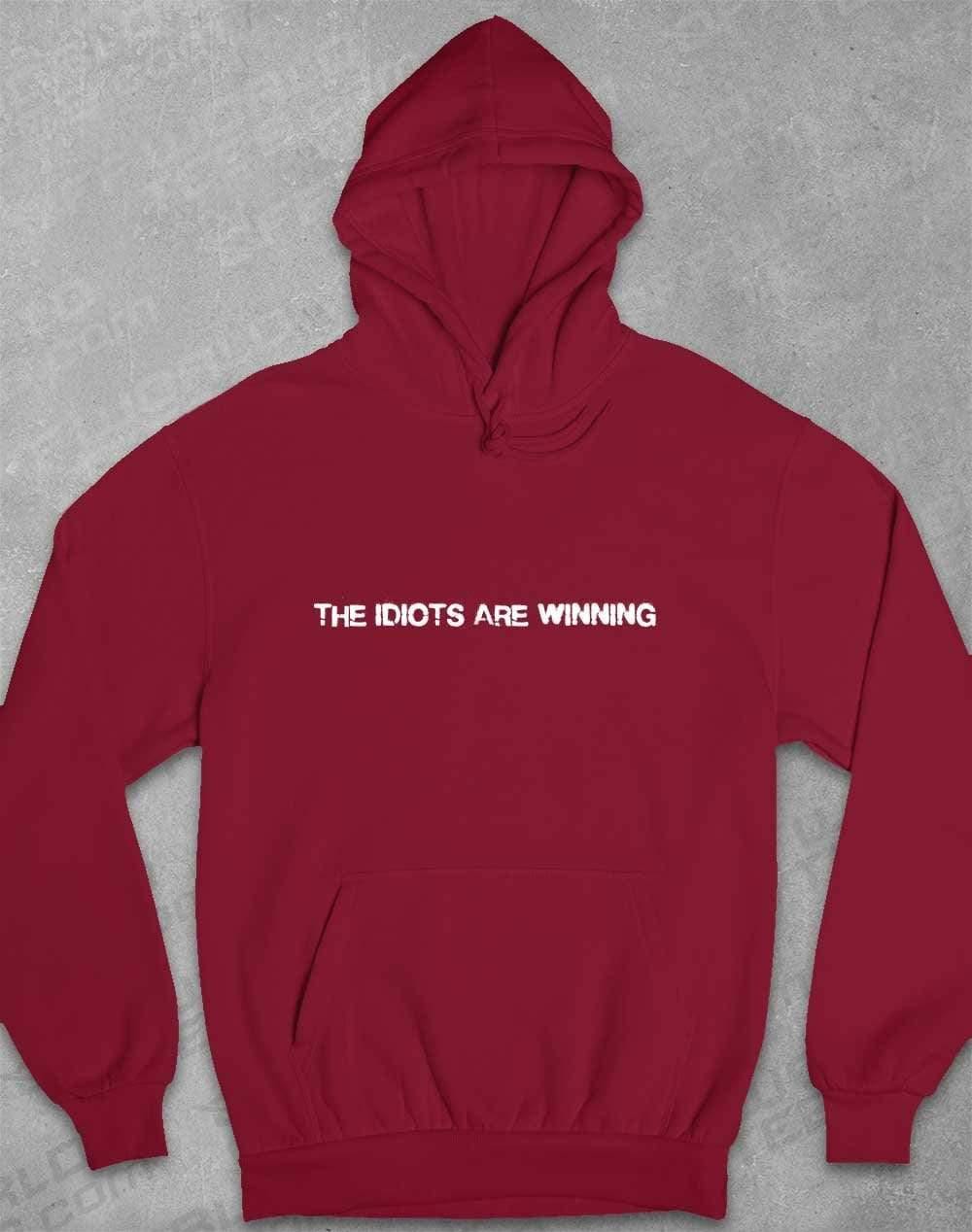 The Idiots Are Winning Hoodie XS / Burgundy  - Off World Tees