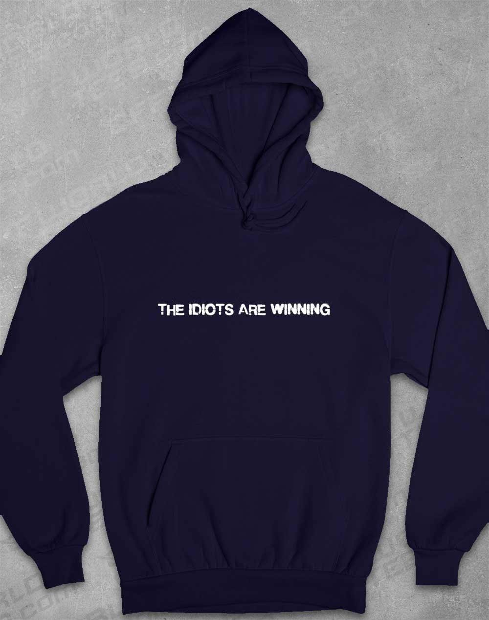 The Idiots Are Winning Hoodie XS / Oxford Navy  - Off World Tees