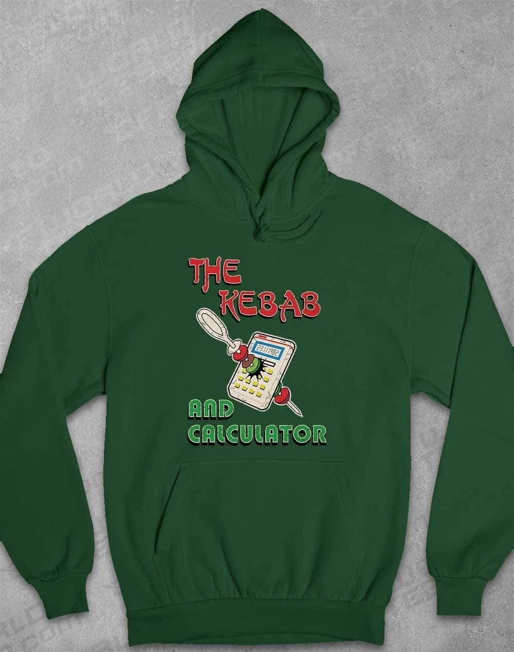 The Kebab and Calculator 1982 Hoodie XS / Bottle Green  - Off World Tees