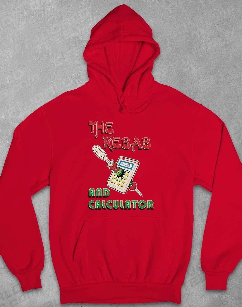 The Kebab and Calculator 1982 Hoodie XS / Fire Red  - Off World Tees