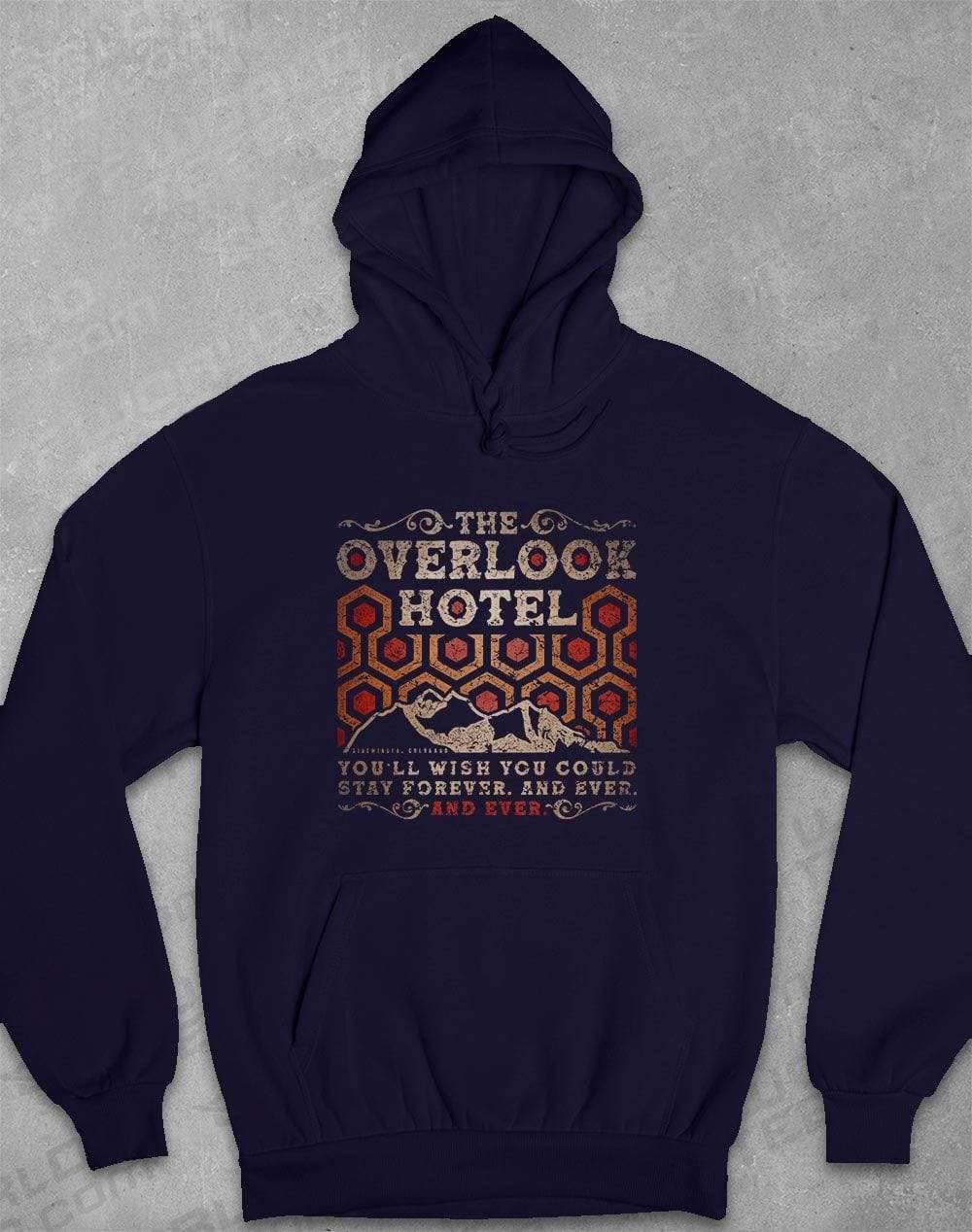 The Overlook Hotel Hoodie XS / Oxford Navy  - Off World Tees
