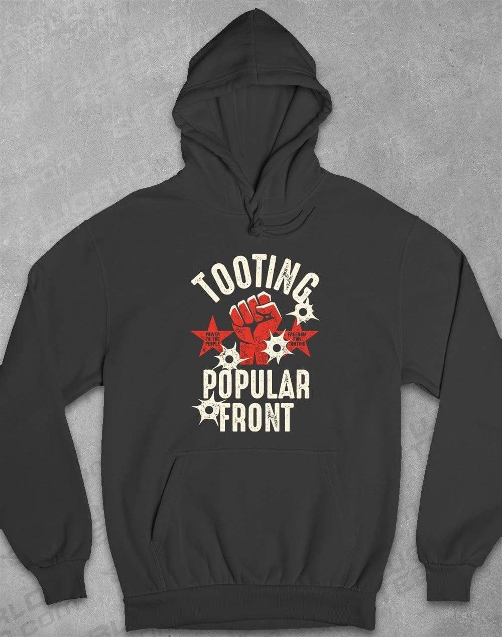 Tooting Popular Front Hoodie XS / Charcoal  - Off World Tees
