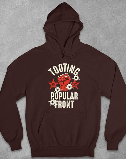 Tooting Popular Front Hoodie XS / Hot Chocolate  - Off World Tees