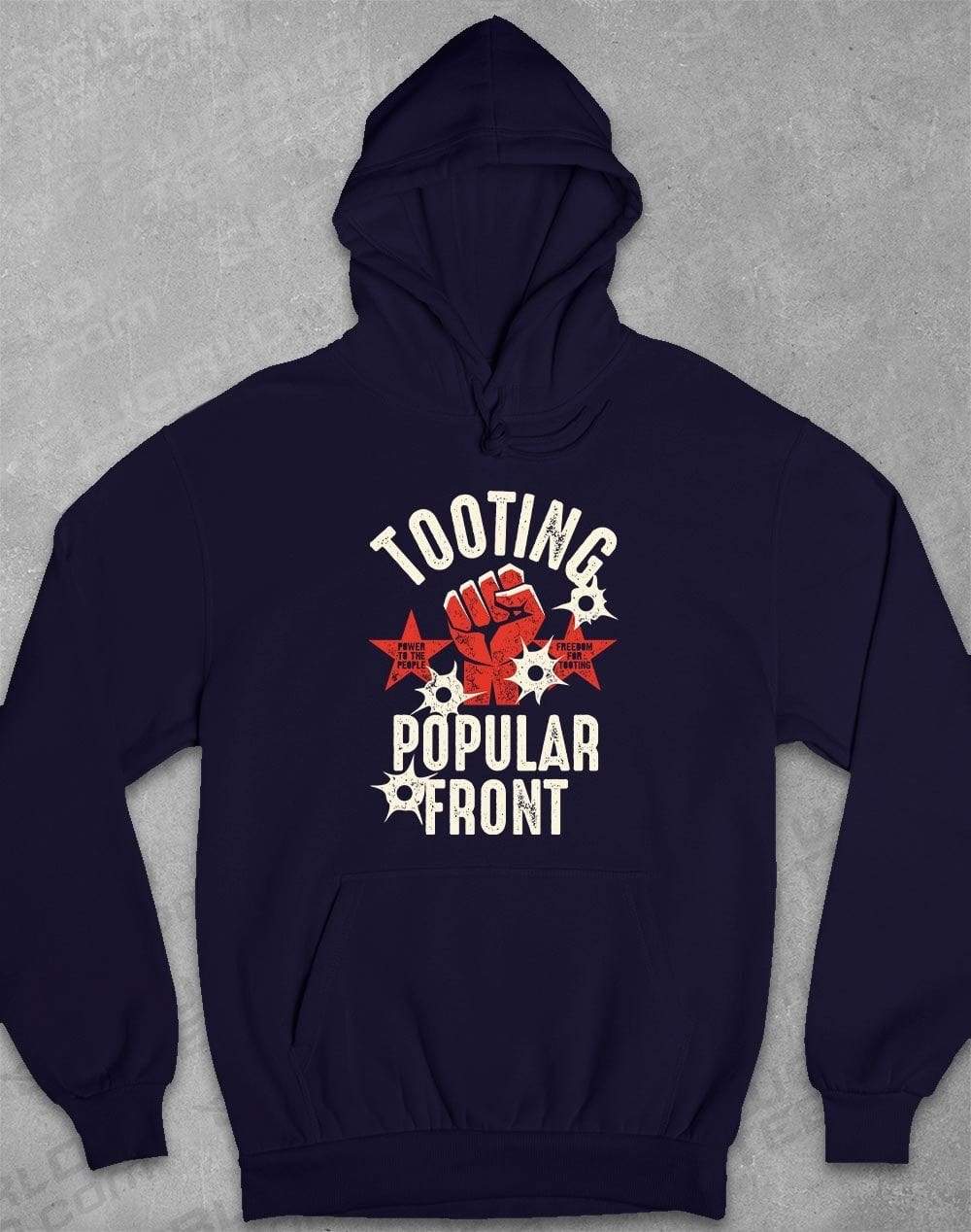 Tooting Popular Front Hoodie XS / Oxford Navy  - Off World Tees