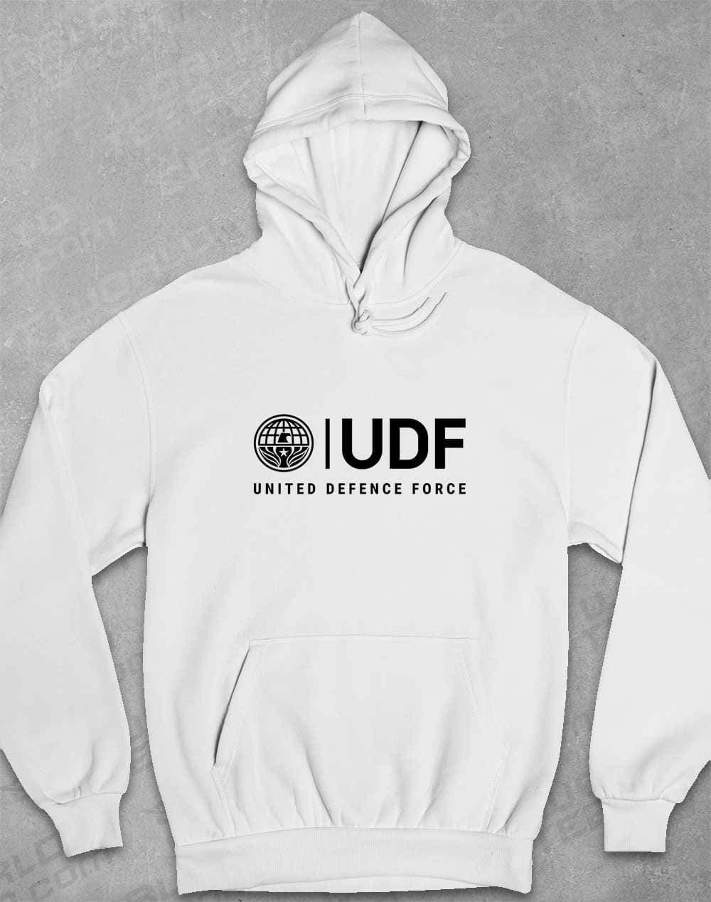 UDF United Defense Force Hoodie XS / Arctic White  - Off World Tees