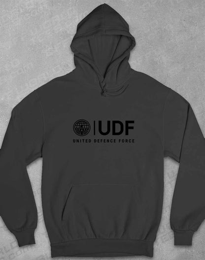 UDF United Defense Force Hoodie XS / Charcoal  - Off World Tees