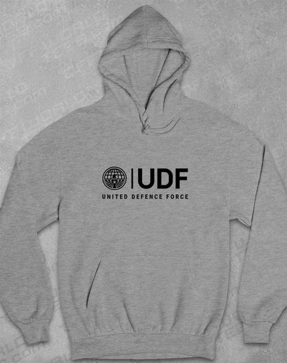 UDF United Defense Force Hoodie XS / Heather  - Off World Tees