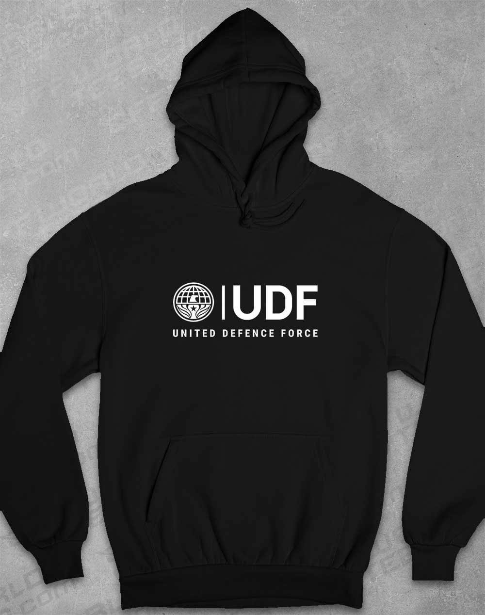 UDF United Defense Force Hoodie XS / Jet Black  - Off World Tees