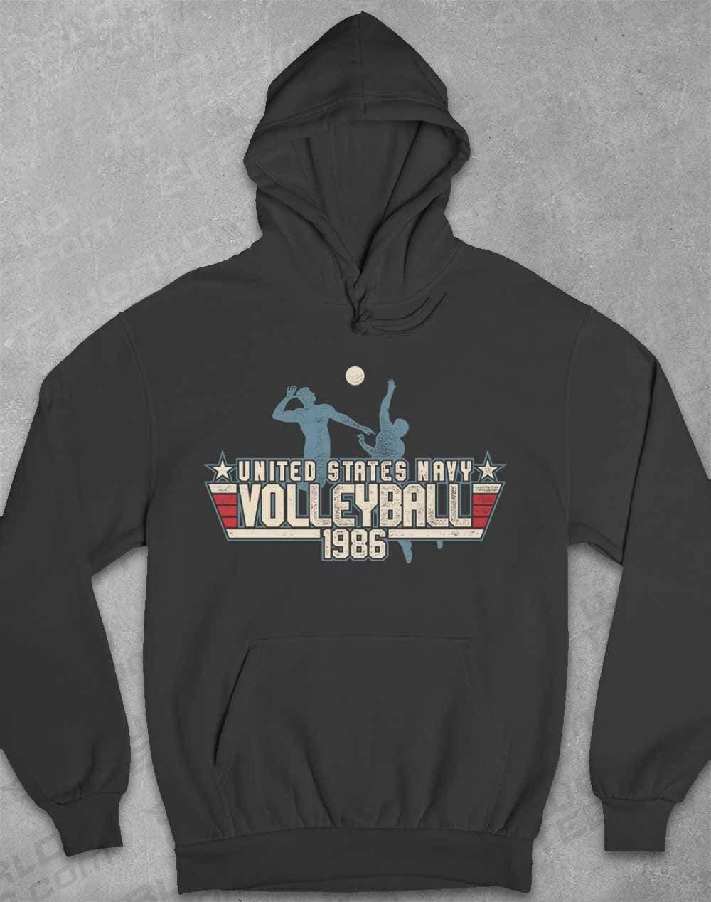 US Navy Volleyball 1986 Hoodie XS / Charcoal  - Off World Tees