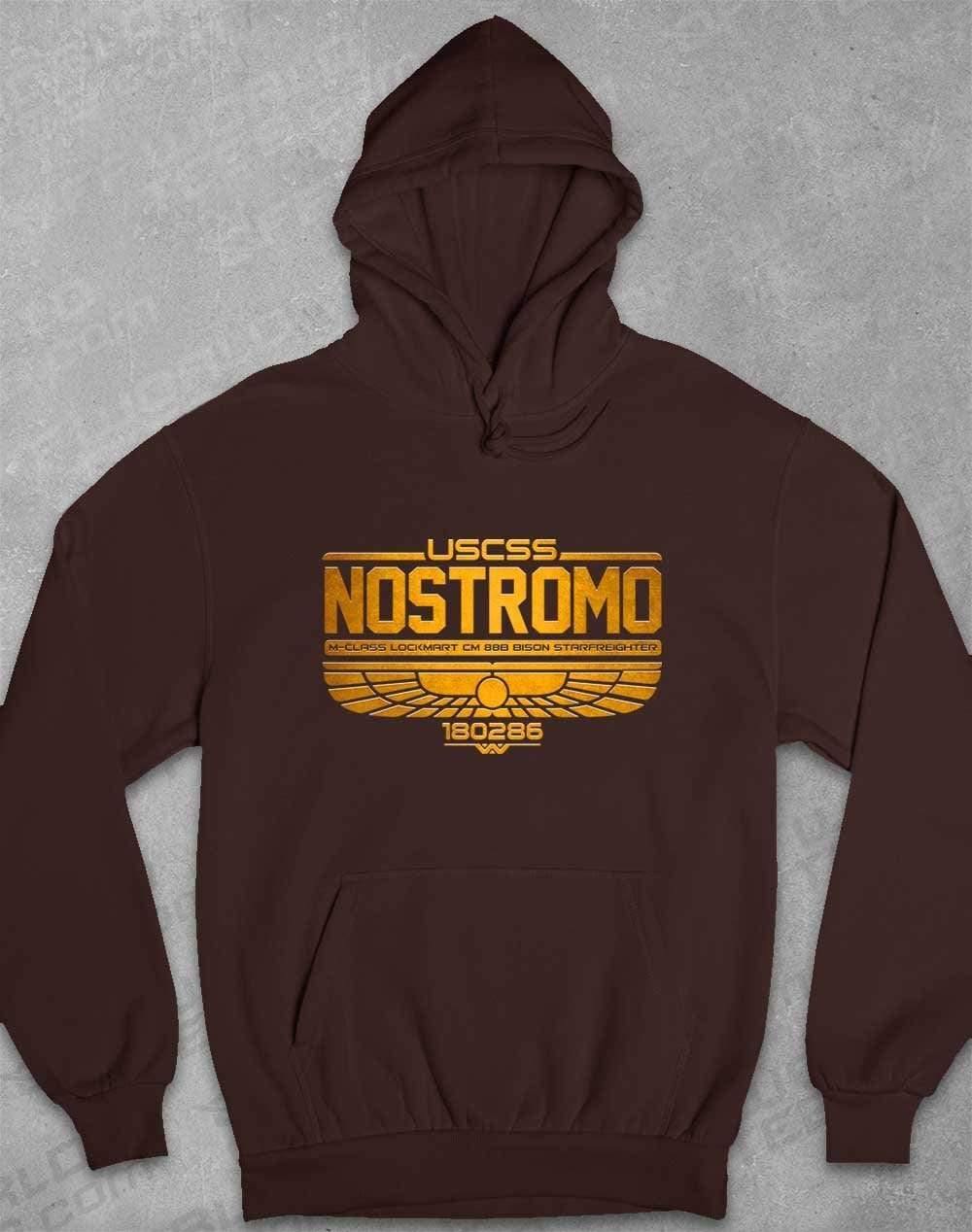 USCSS Nostromo Hoodie XS / Hot Chocolate  - Off World Tees