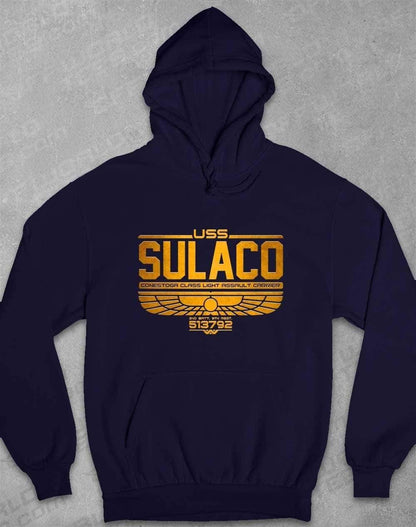USS Sulaco Hoodie XS / Oxford Navy  - Off World Tees