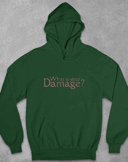 What is your Damage Hoodie XS / Bottle Green  - Off World Tees