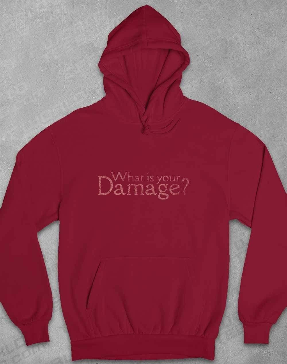 What is your Damage Hoodie XS / Burgundy  - Off World Tees
