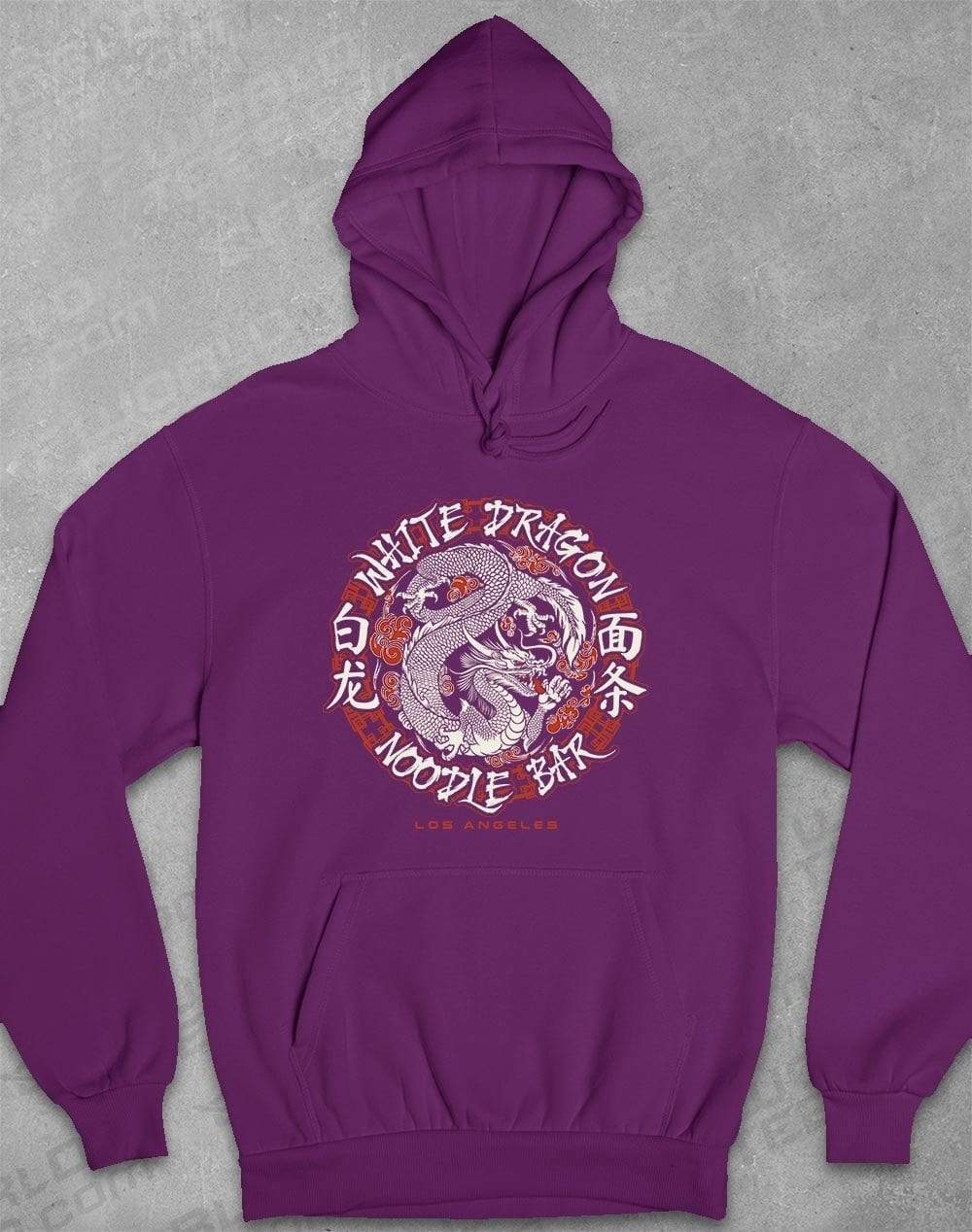 White Dragon Noodles Hoodie XS / Plum  - Off World Tees