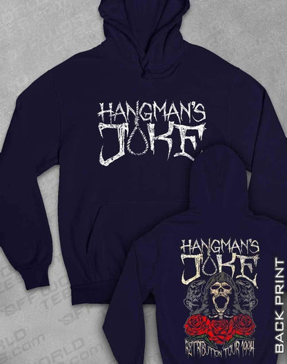 Hangman's Joke Tour 94 with Back Print Hoodie XS / Oxford Navy  - Off World Tees
