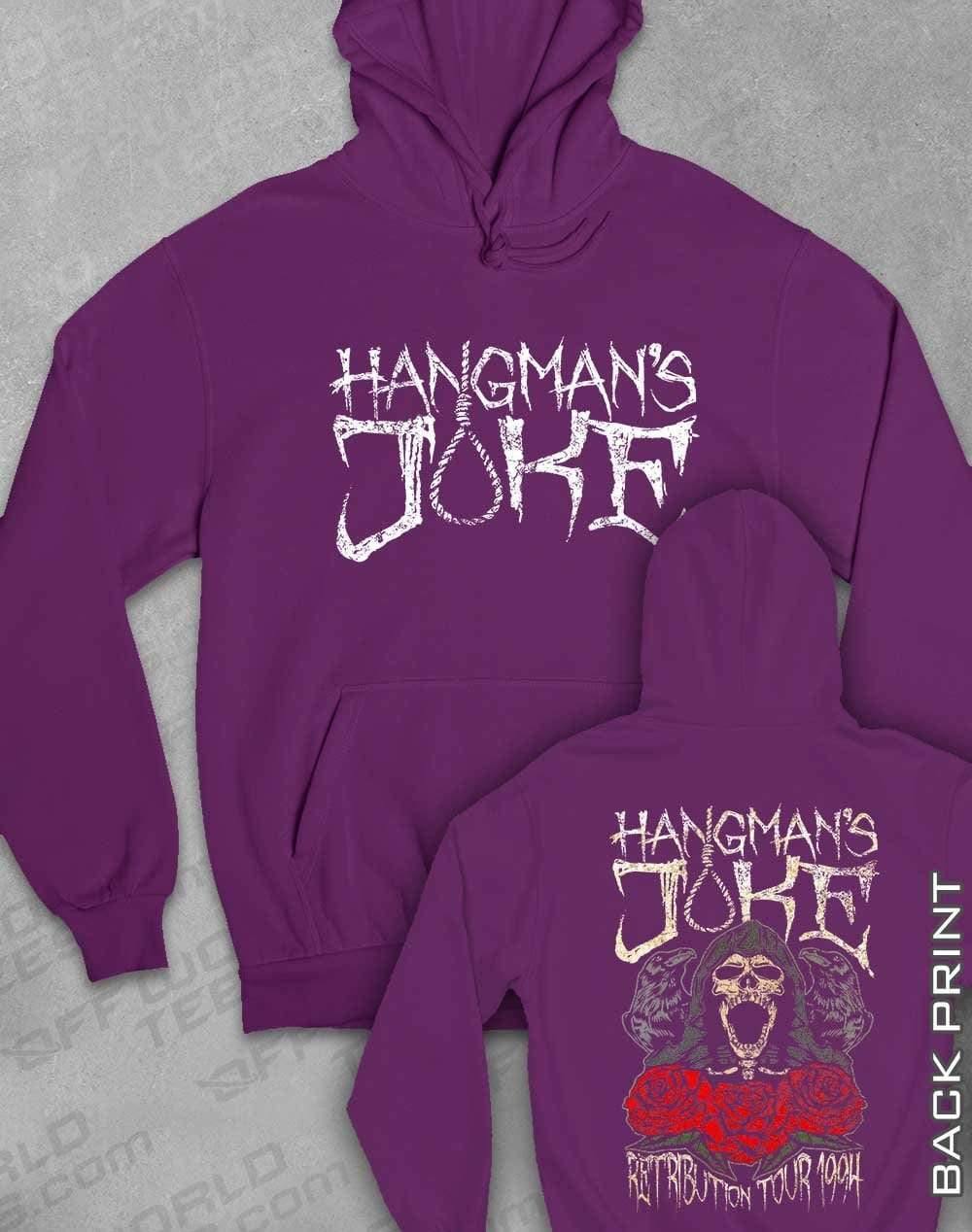 Hangman's Joke Tour 94 with Back Print Hoodie XS / Plum  - Off World Tees