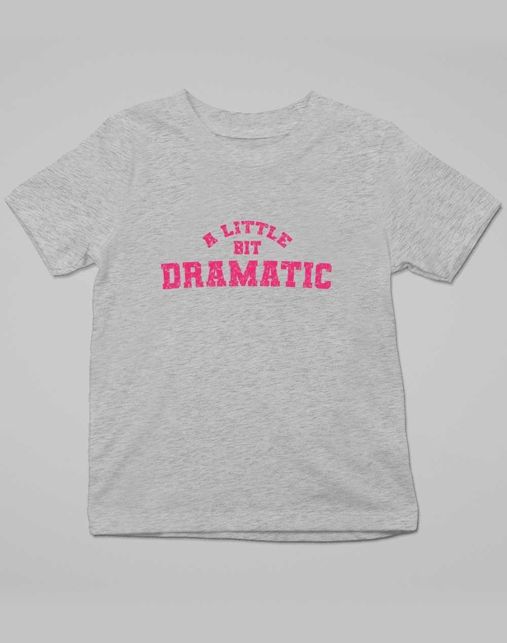 A Little Bit Dramatic Distressed Kids T-Shirt 3-4 years / Grey Marl  - Off World Tees