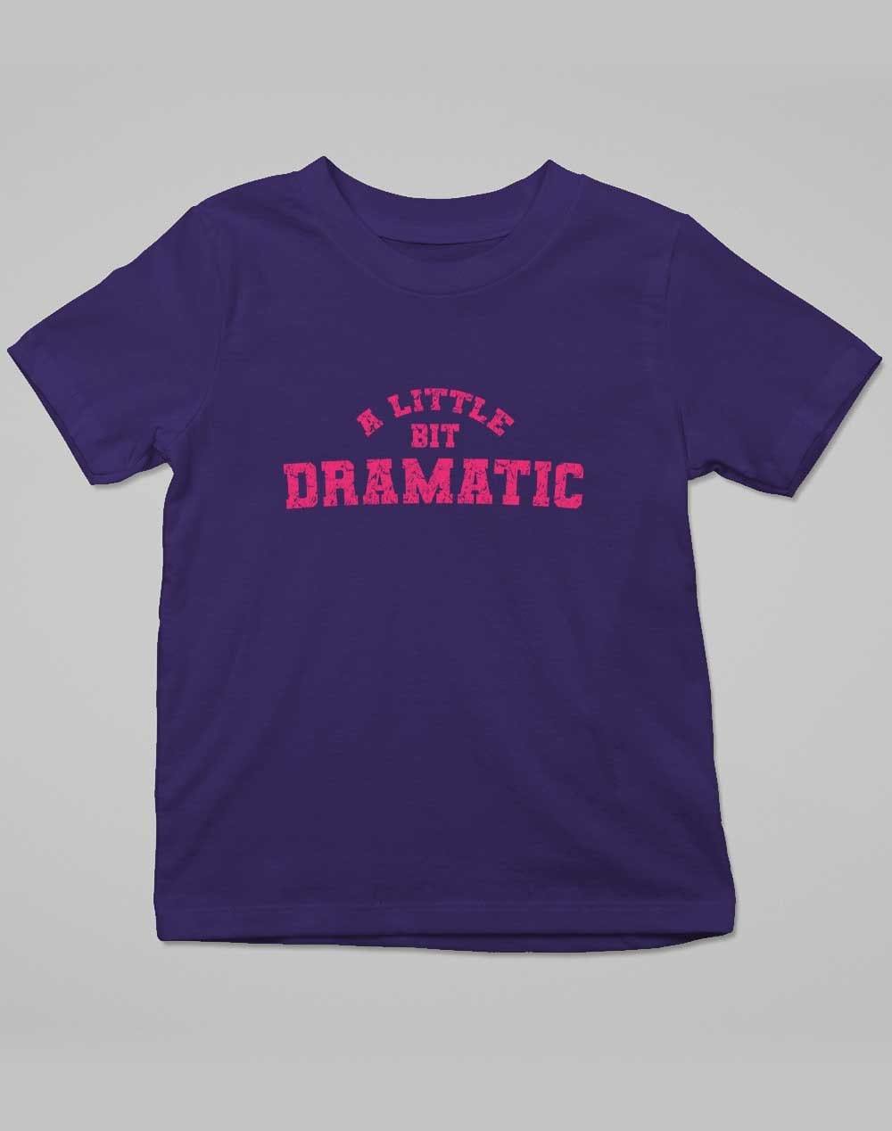 A Little Bit Dramatic Distressed Kids T-Shirt 3-4 years / Navy  - Off World Tees
