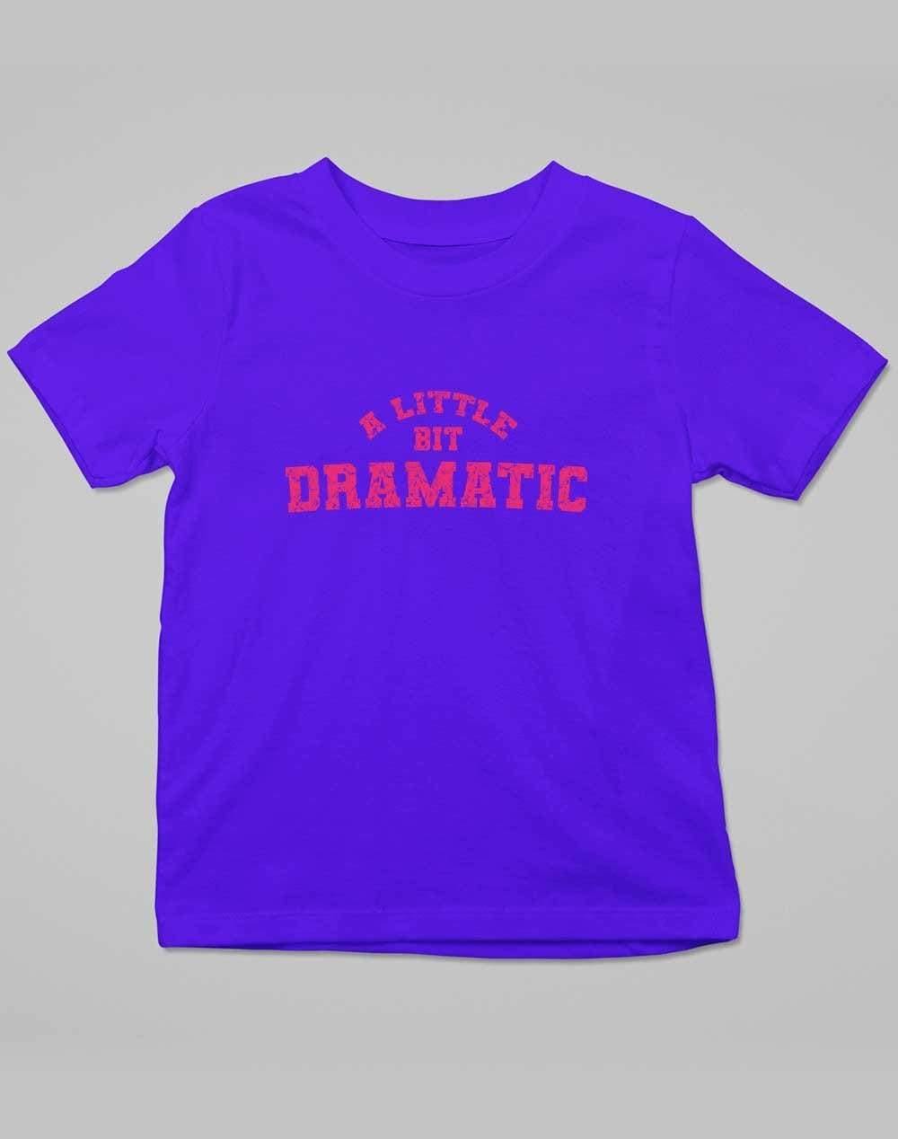 A Little Bit Dramatic Distressed Kids T-Shirt 3-4 years / Royal Blue  - Off World Tees
