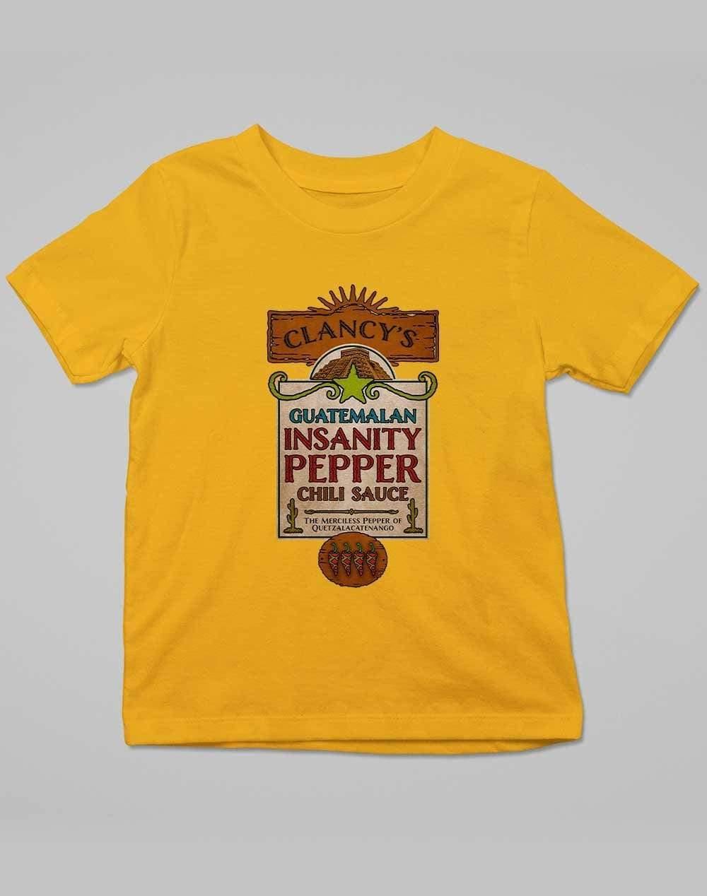 Guatemalan Insanity Pepper Chili Sauce Kids T-Shirt 3-4 years / Gold  - Off World Tees