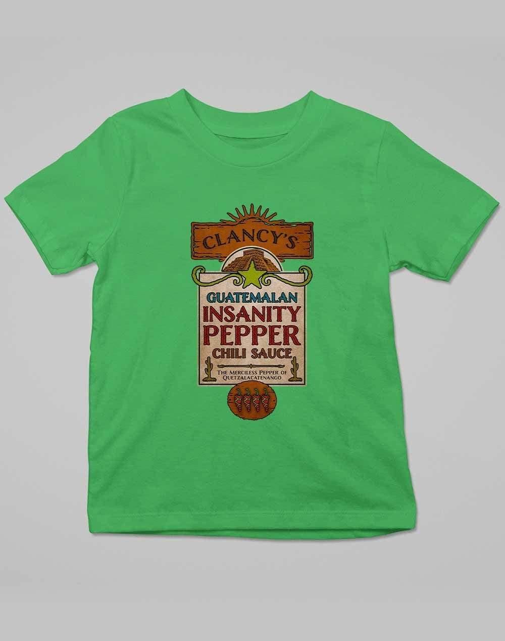 Guatemalan Insanity Pepper Chili Sauce Kids T-Shirt 3-4 years / Kelly Green  - Off World Tees