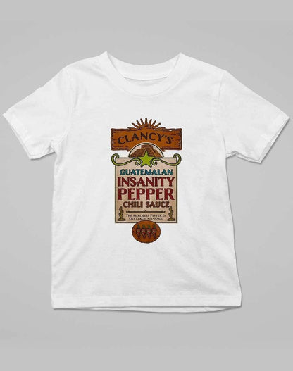 Guatemalan Insanity Pepper Chili Sauce Kids T-Shirt 3-4 years / White  - Off World Tees