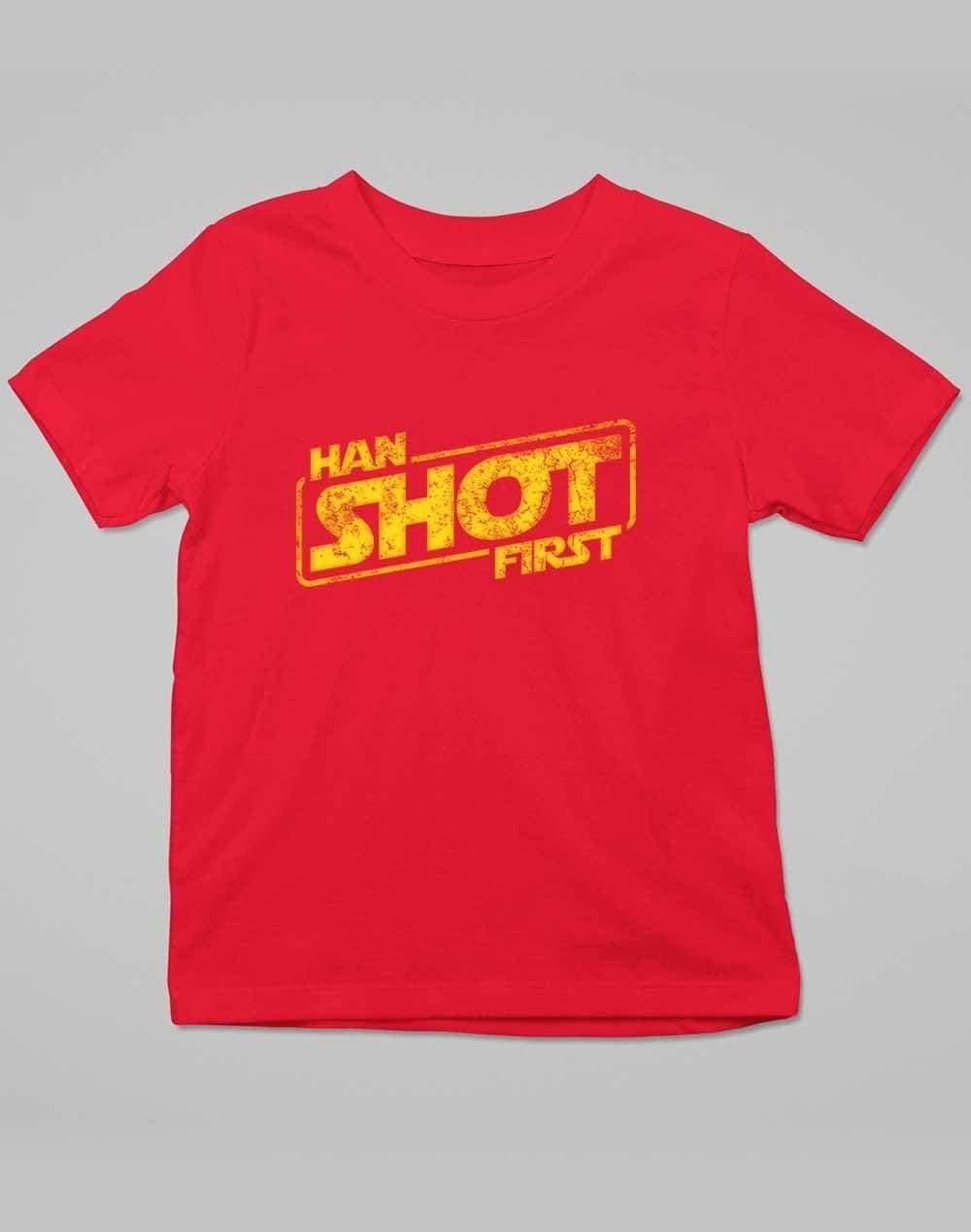Han Shot First - Kids T-Shirt 3-4 years / Red  - Off World Tees