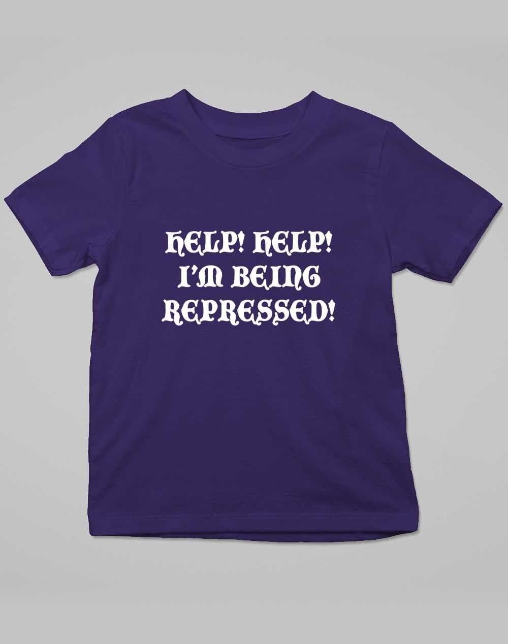 Help I'm Being Repressed Kids T-Shirt 3-4 years / Navy  - Off World Tees