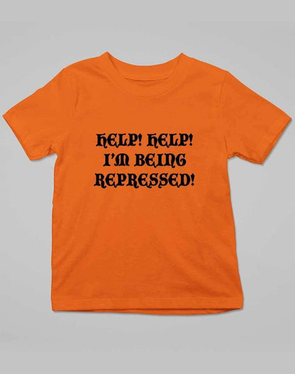 Help I'm Being Repressed Kids T-Shirt 3-4 years / Orange  - Off World Tees
