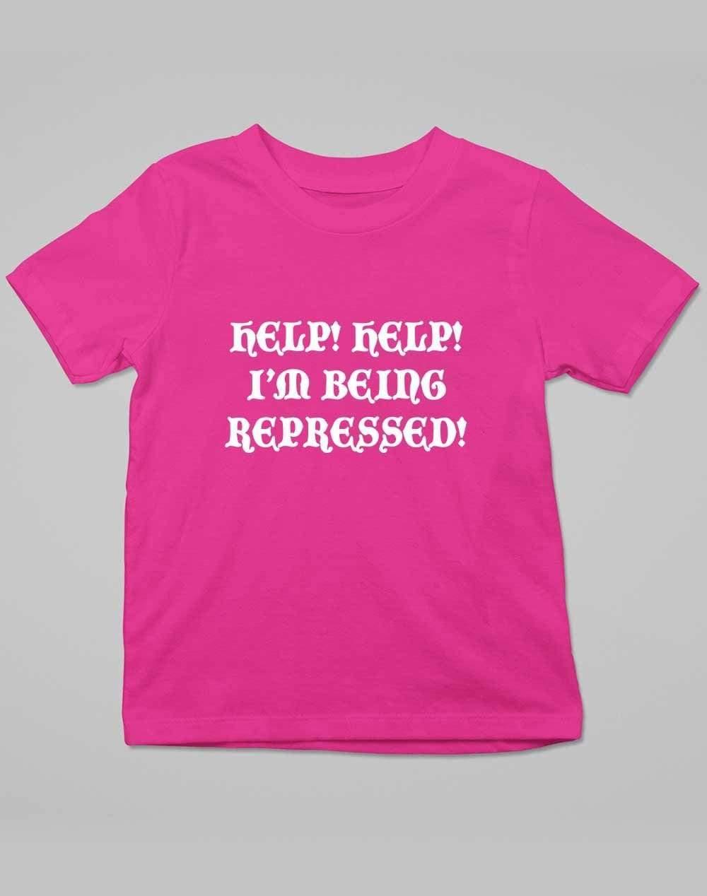 Help I'm Being Repressed Kids T-Shirt 3-4 years / Orchid Pink  - Off World Tees