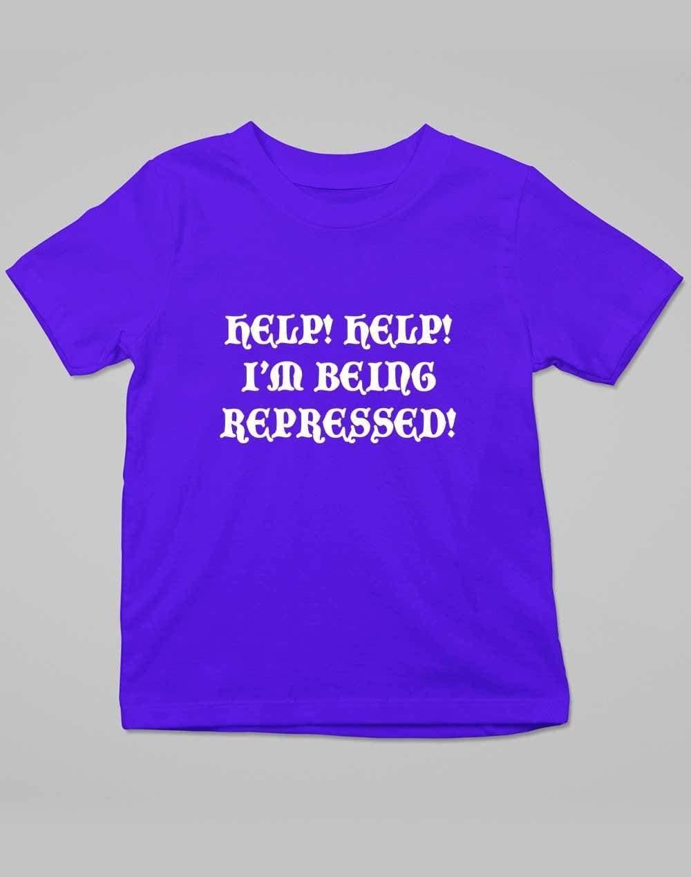 Help I'm Being Repressed Kids T-Shirt 3-4 years / Royal Blue  - Off World Tees