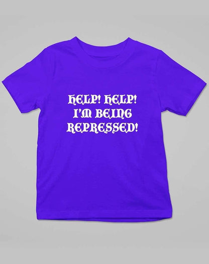 Help I'm Being Repressed Kids T-Shirt 3-4 years / Royal Blue  - Off World Tees