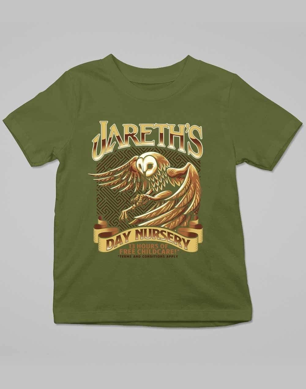 Jareth's Day Nursery Kids T-Shirt 3-4 years / Army  - Off World Tees