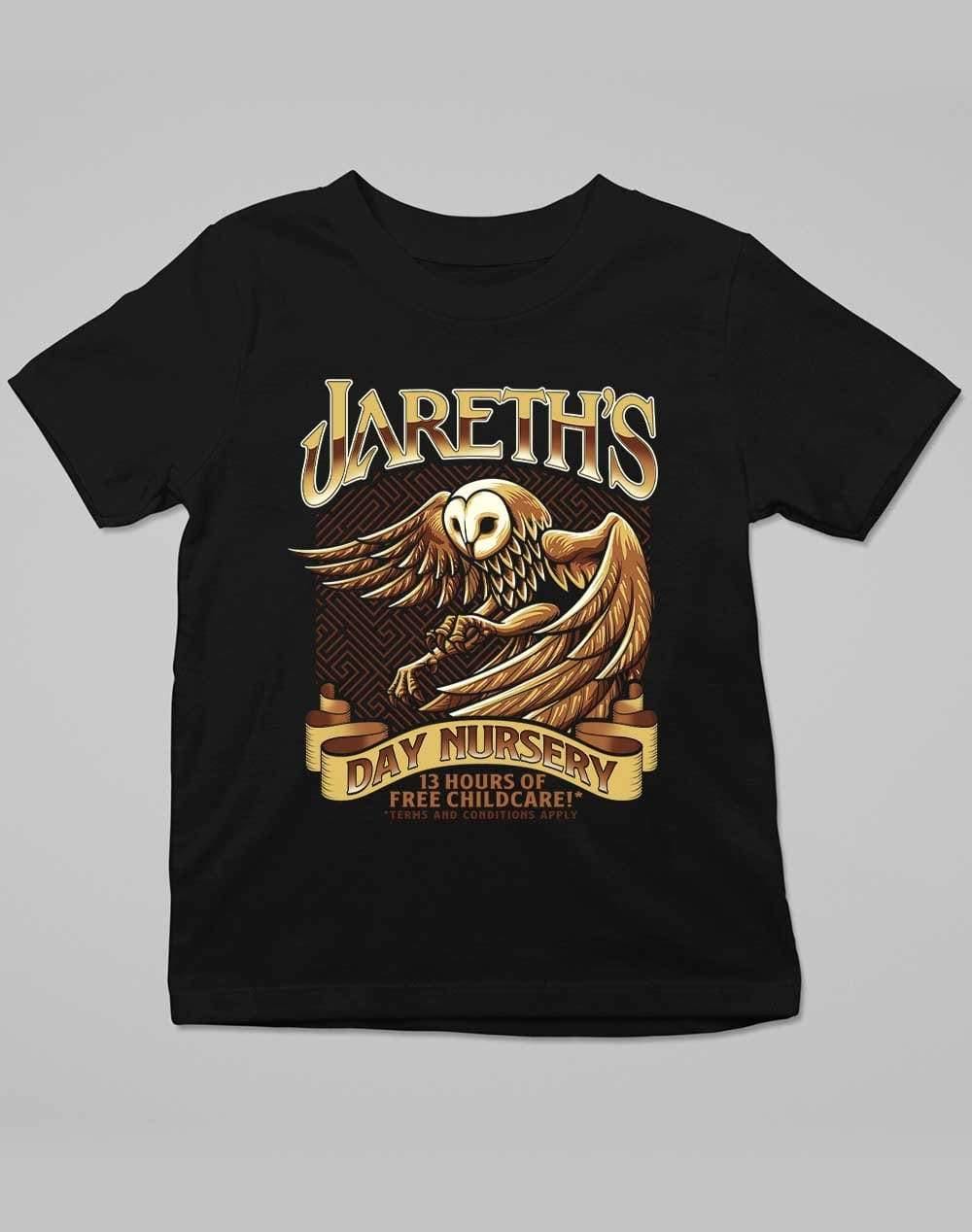 Jareth's Day Nursery Kids T-Shirt 3-4 years / Deep Black  - Off World Tees