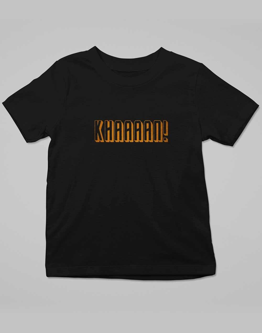 KHAAAAAN Kids T-Shirt 3-4 years / Deep Black  - Off World Tees