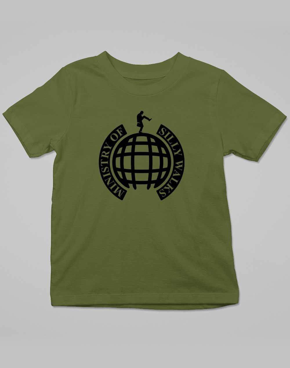 Ministry of Silly Walks Kids T-Shirt 3-4 years / Army  - Off World Tees