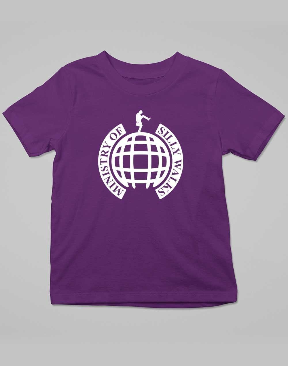 Ministry of Silly Walks Kids T-Shirt 3-4 years / Dark Purple  - Off World Tees