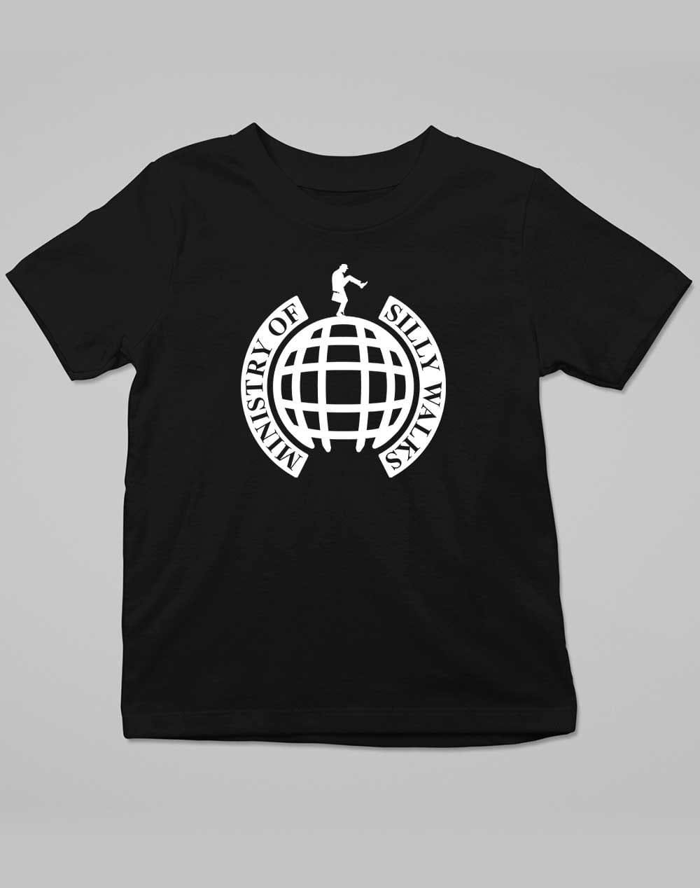 Ministry of Silly Walks Kids T-Shirt 3-4 years / Deep Black  - Off World Tees