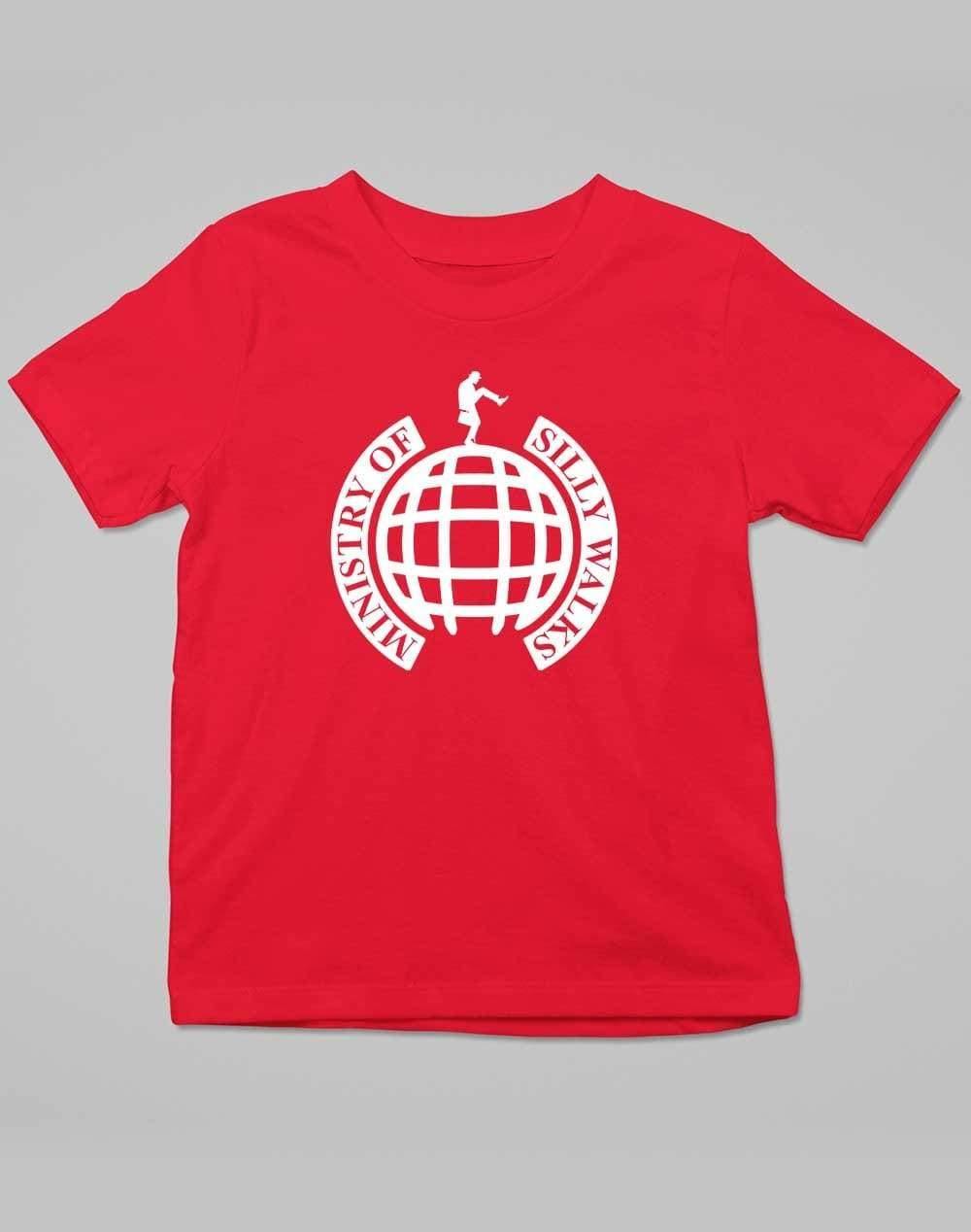 Ministry of Silly Walks Kids T-Shirt 3-4 years / Red  - Off World Tees