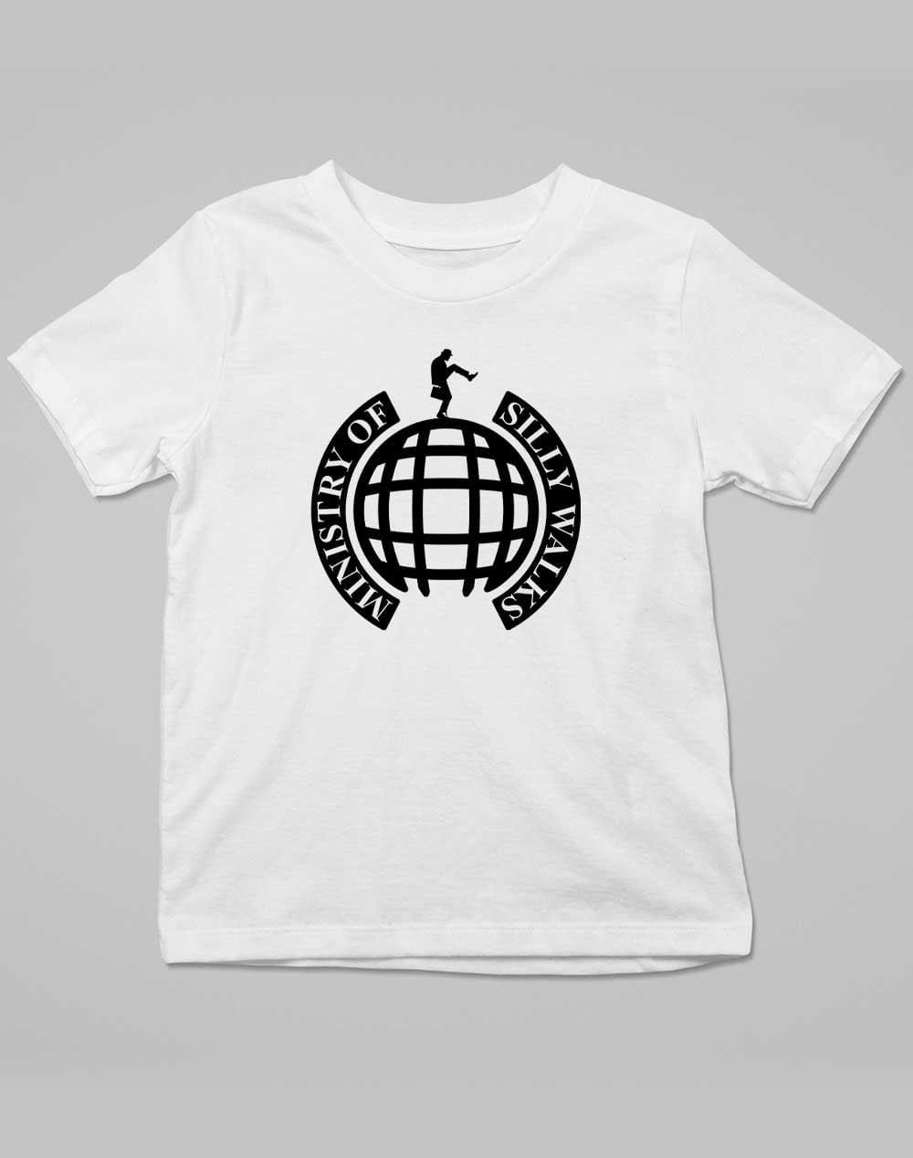 Ministry of Silly Walks Kids T-Shirt 3-4 years / White  - Off World Tees