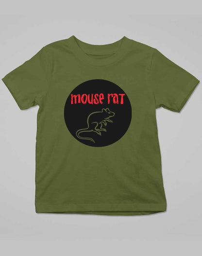 Mouse Rat Round Logo Kids T-Shirt 3-4 years / Army  - Off World Tees