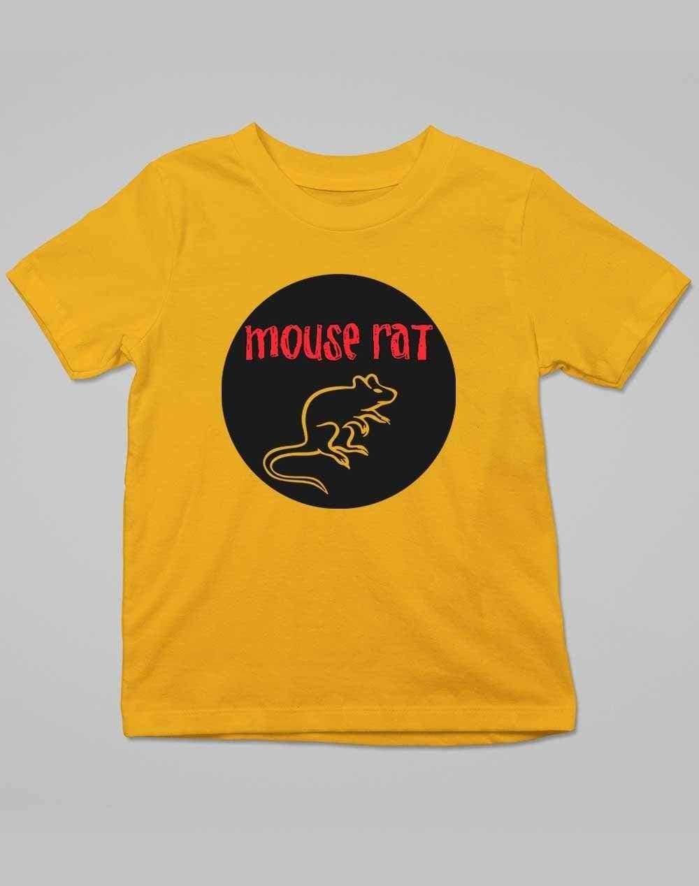 Mouse Rat Round Logo Kids T-Shirt 3-4 years / Gold  - Off World Tees