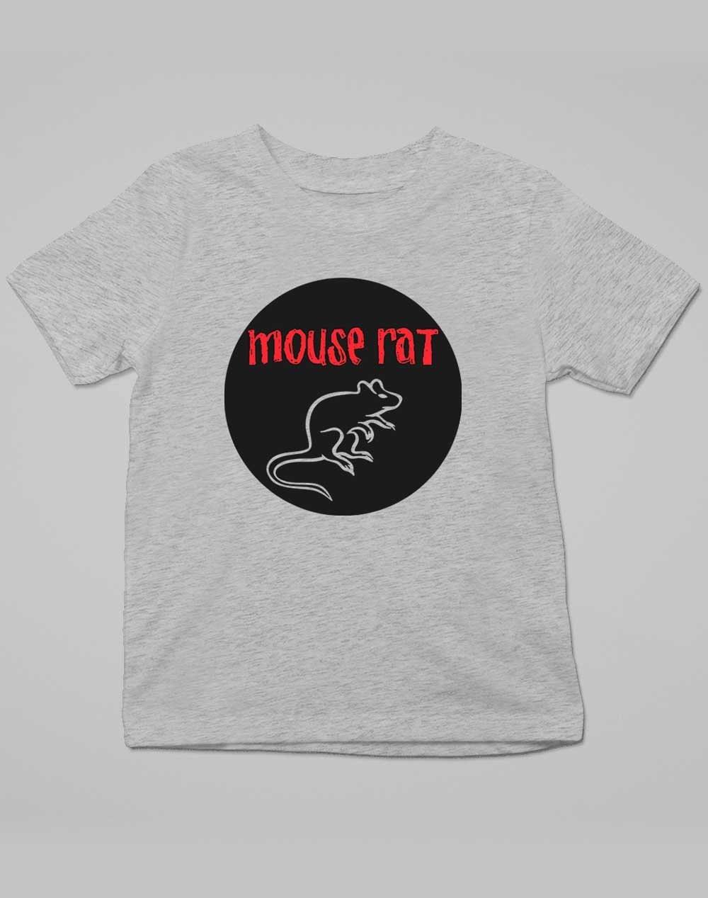 Mouse Rat Round Logo Kids T-Shirt 3-4 years / Grey Marl  - Off World Tees