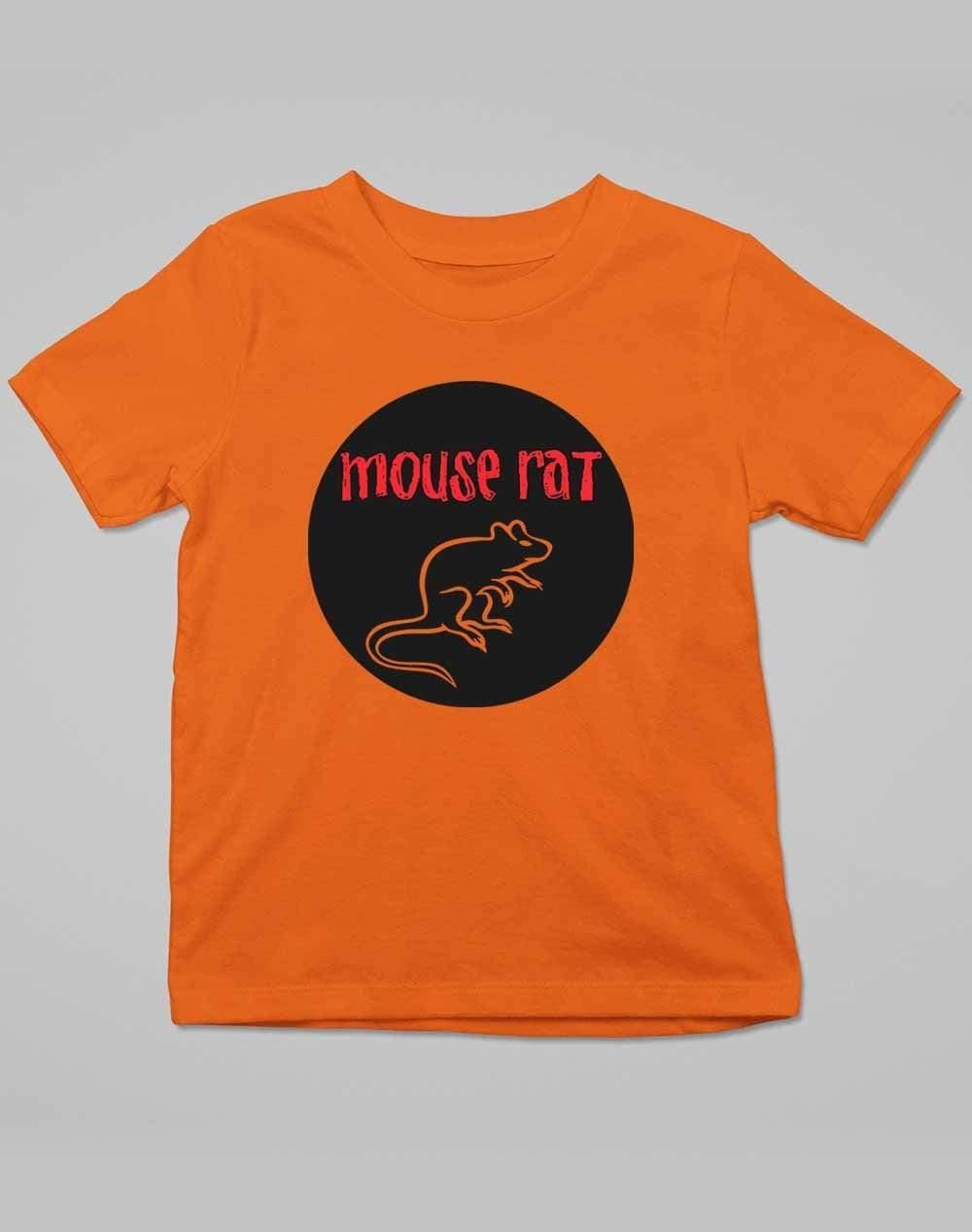 Mouse Rat Round Logo Kids T-Shirt 3-4 years / Orange  - Off World Tees