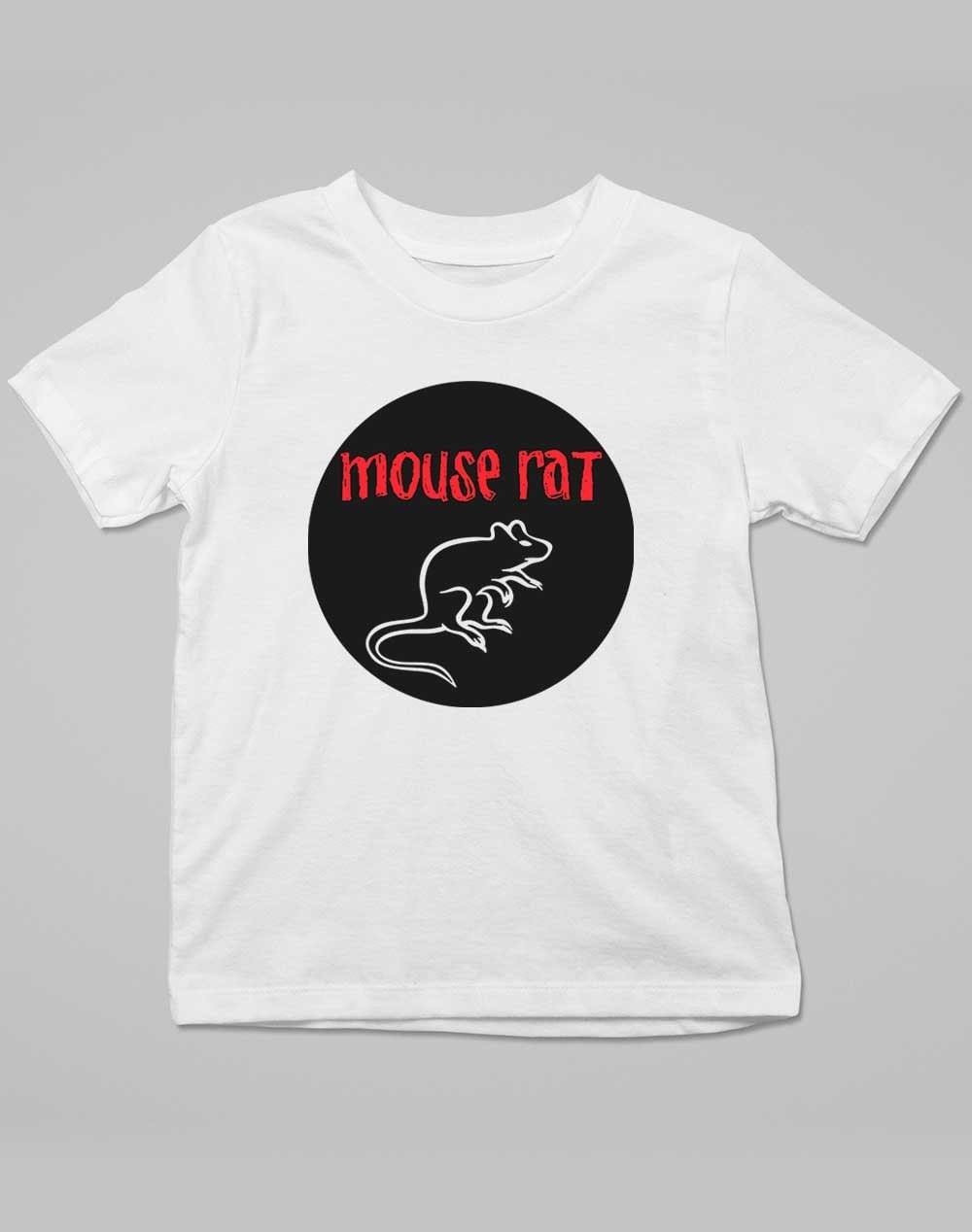 Mouse Rat Round Logo Kids T-Shirt 3-4 years / White  - Off World Tees
