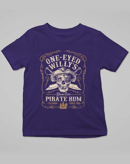 One-Eyed Willy's Goon Cove Rum Kids T-Shirt 3-4 years / Navy  - Off World Tees