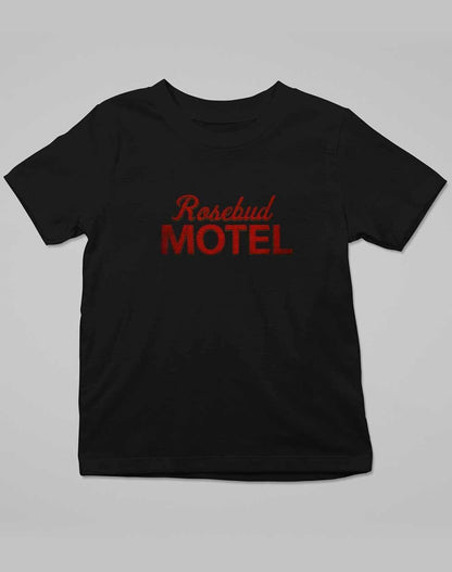 Rosebud Motel Kids T-Shirt 3-4 years / Deep Black  - Off World Tees