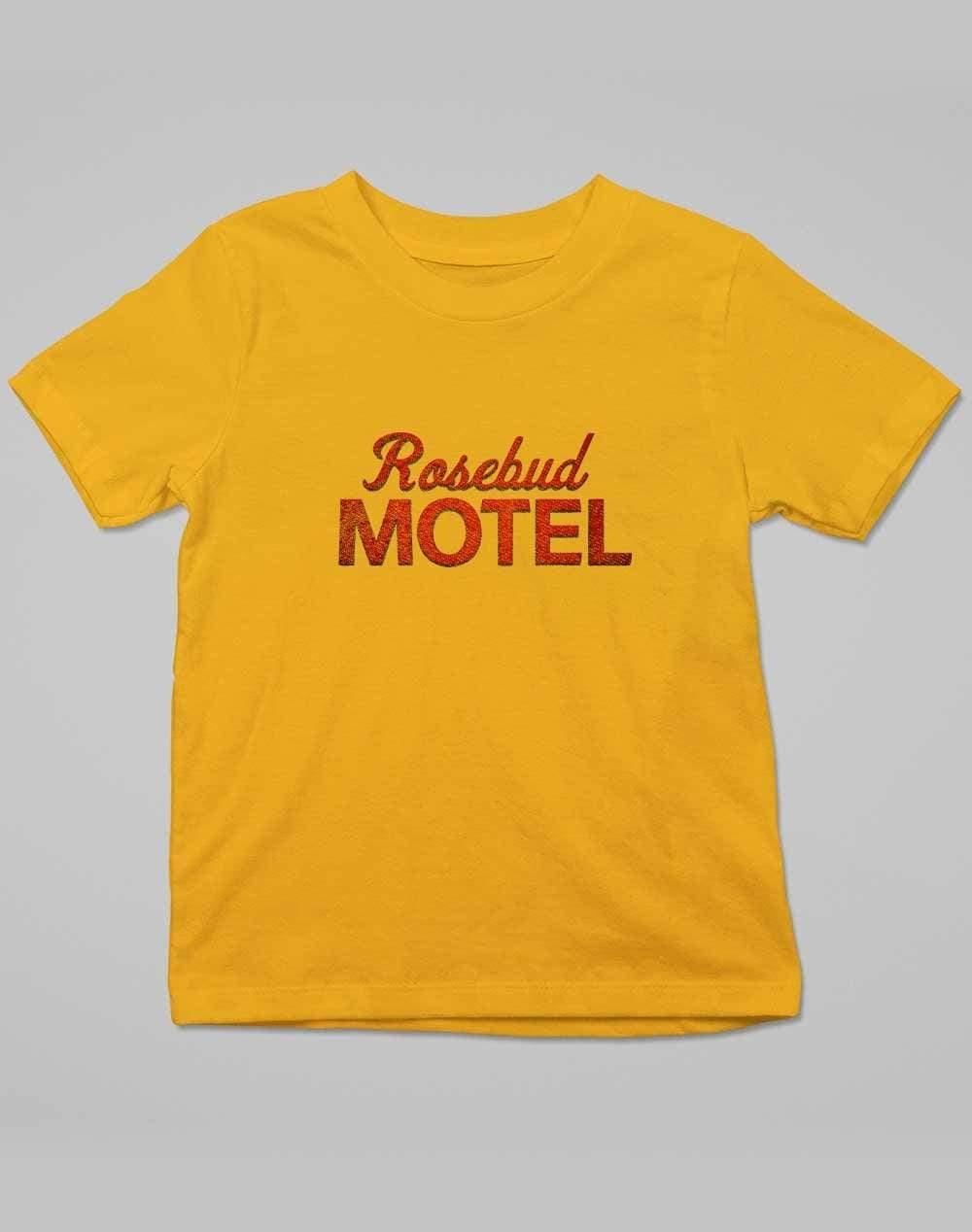 Rosebud Motel Kids T-Shirt 3-4 years / Gold  - Off World Tees
