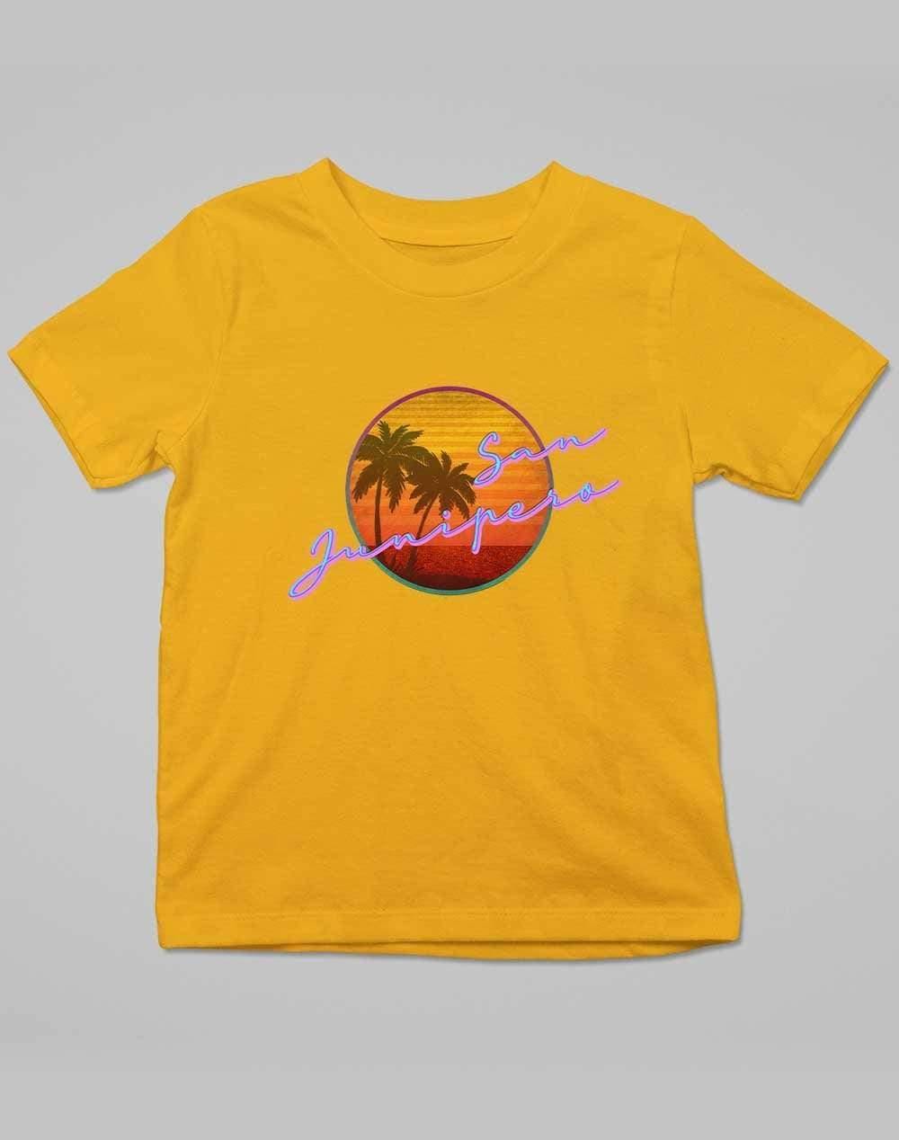San Junipero 80s Neon Kids T-Shirt 3-4 years / Gold  - Off World Tees